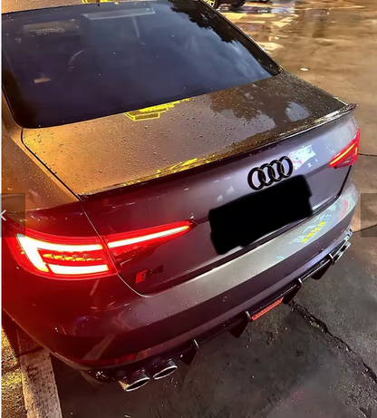 💕ART.8198 DIFFUSORE AUDI A4 B9  NERO LUCIDO SLINE CON TERZO STOP LED 💕