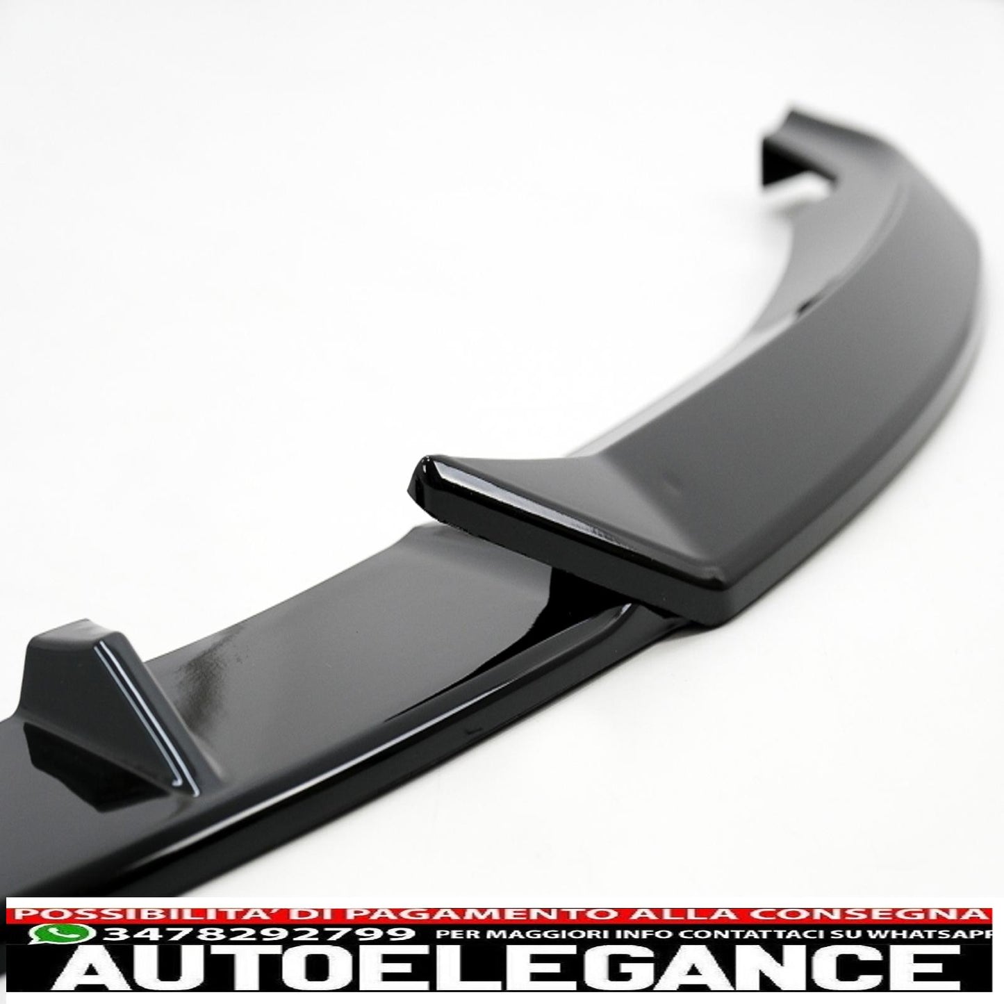 Front bumper additional spoiler suitable for BMW 3 Series E92 E93 (2006-2009) Coupe Cabrio Piano Black 