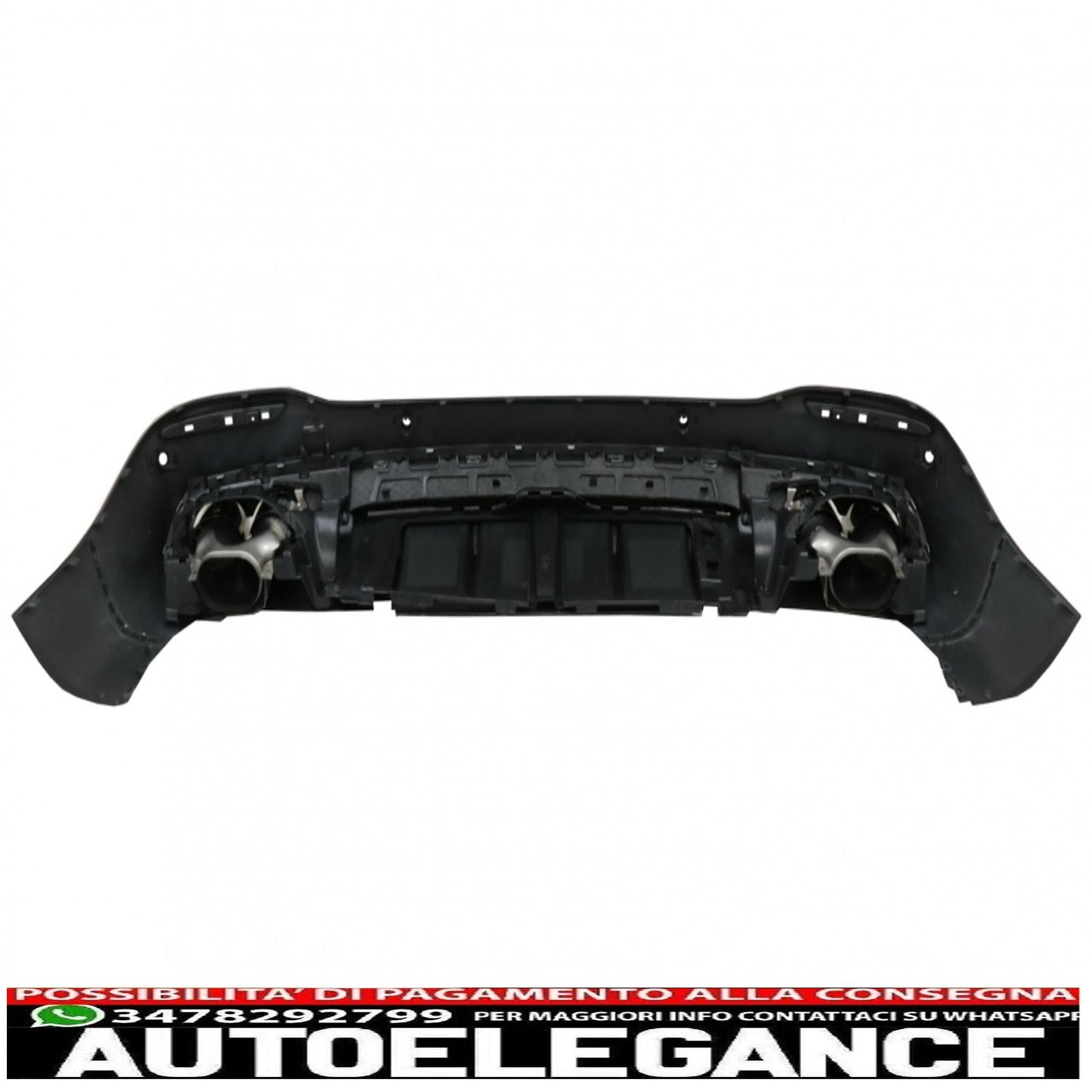 diffusore posteriore con terminali di scarico color argento adatti per mercedes gle w167 suv v167 sport line (2019-up) design gle53