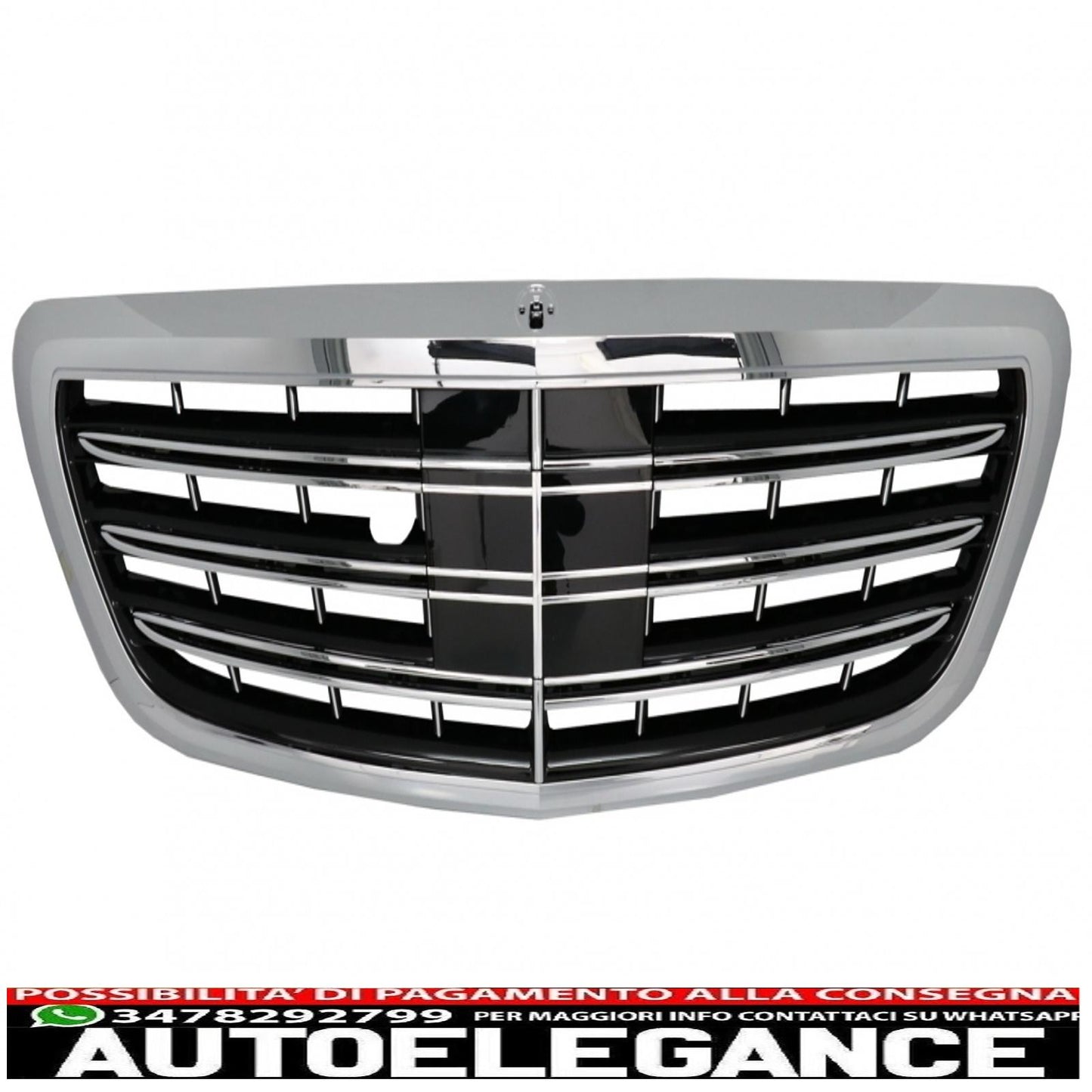 body kit suitable for mercedes s class w222 sport line package (2013-06.2017) s63 design with chrome central grille