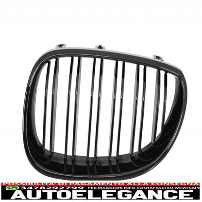 body kit suitable for bmw 5 series e60 (2003-2007) m5 design with double stripe central grilles piano black 