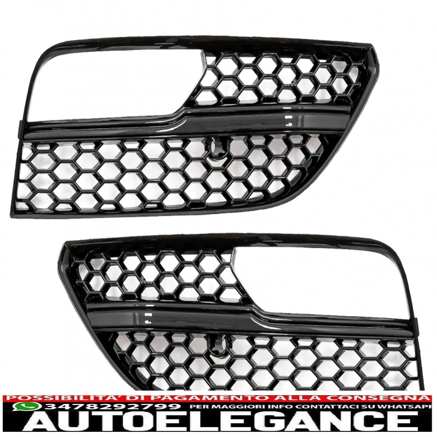 griglia anteriore senza badge con coperture per fendinebbia griglie laterali adatte per audi a3 8v (2012-2016) design rs3