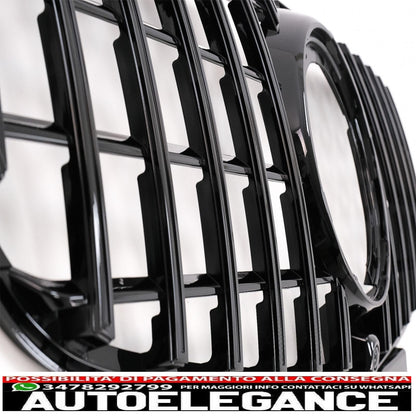 central grille suitable for mercedes v class w447 facelift (2020 onwards) gt r design panamericana black 