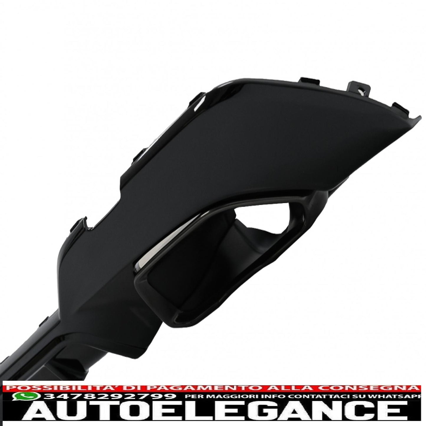 Diffusore mantovana per paraurti posteriore con terminali di scarico adatto per BMW Serie 3 G20 G28 Berlina G21 Touring (2018-up) M340i M Look Nero