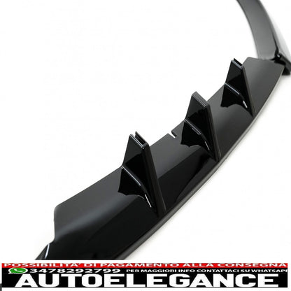 Additional spoiler for front bumper suitable for audi a4 b8 (2007-2012) sedan avant piano black