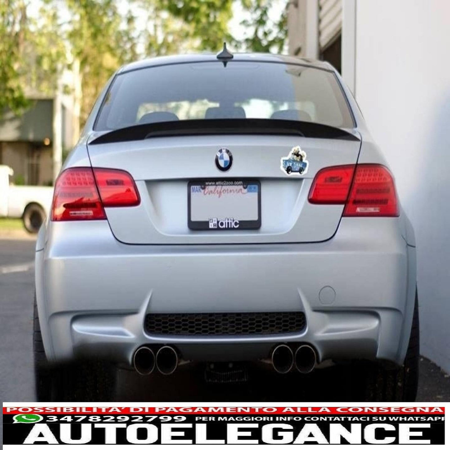 rear bumper suitable for bmw 3 series e92 e93 (2006-2010) m3 design without pdc