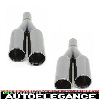 paraurti posteriore spoiler mantovana diffusore doppia uscita terminali di scarico marmitta neri adatti per bmw serie 3 f30 f31 (2011-2019) m design