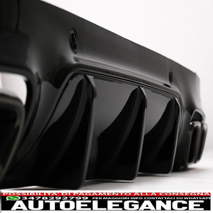 diffusore posteriore con terminali di scarico neri adatto per mercedes classe cls c257 sport line (2018-up) design cls63