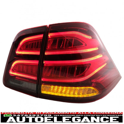 full led rear lights suitable for mercedes m class w166 (2012-2015) red white left