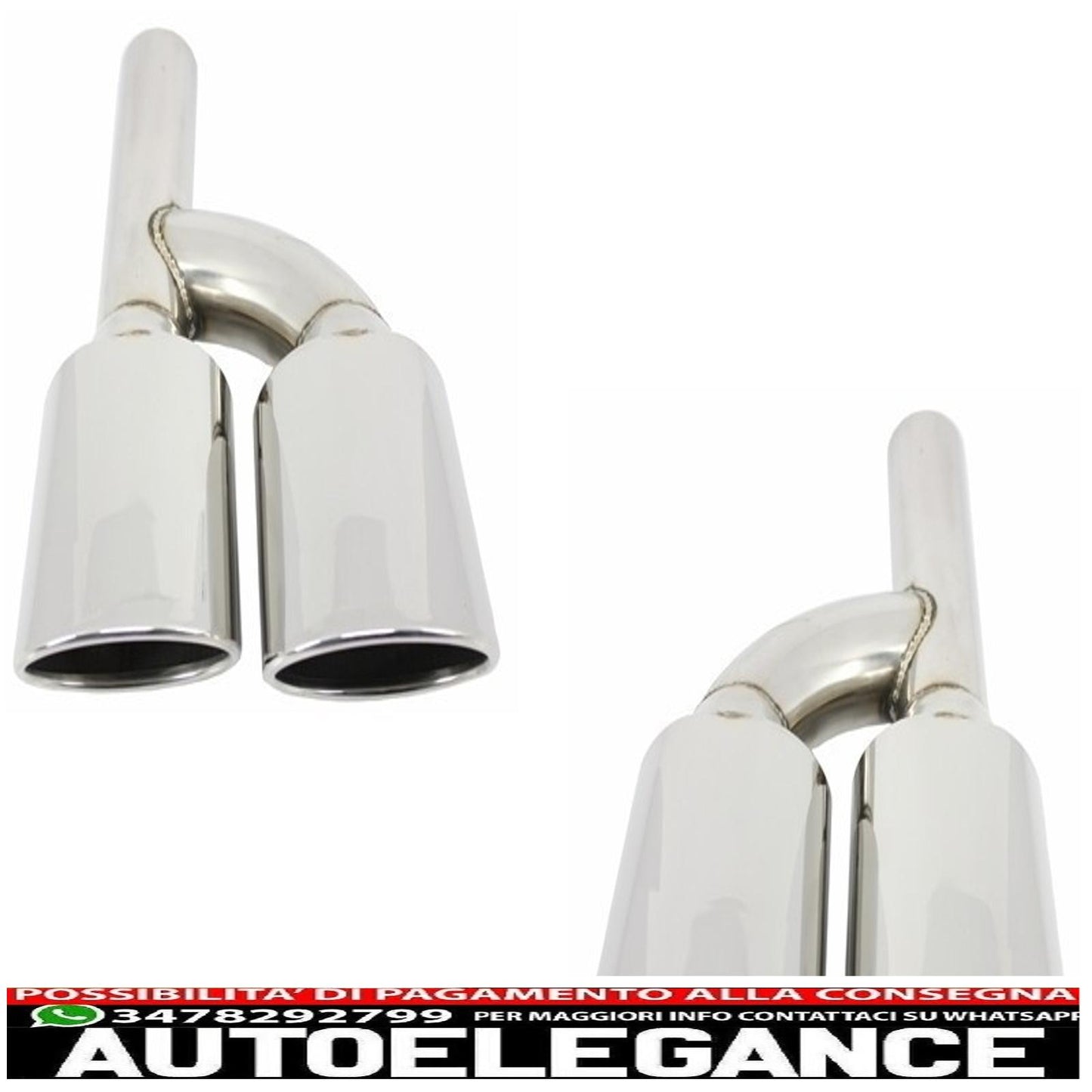 Exhaust muffler tips suitable for mercedes c class e class cls sl slk e63 c63 design 