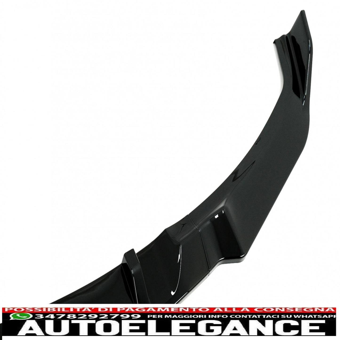 Front bumper additional spoiler suitable for BMW 3 Series E90 E91 Non LCI (2004-2008) Limousine Touring Piano Black 