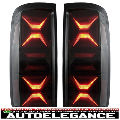full led rear lights suitable for vw amarok (2010-2020) dynamic sequential turn smoke