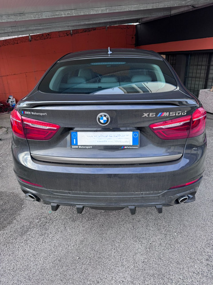 SPOILER POSTERIORE ADATTO PER BMW X6 F16 2014-2019 LOOK M DESIGN GREZZO
