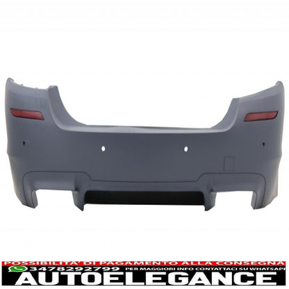 kit carrozzeria adatto per paraurti BMW serie 5 F10 (2011-2017) con minigonne laterali e doppi terminali di scarico doppi in fibra di carbonio design M5