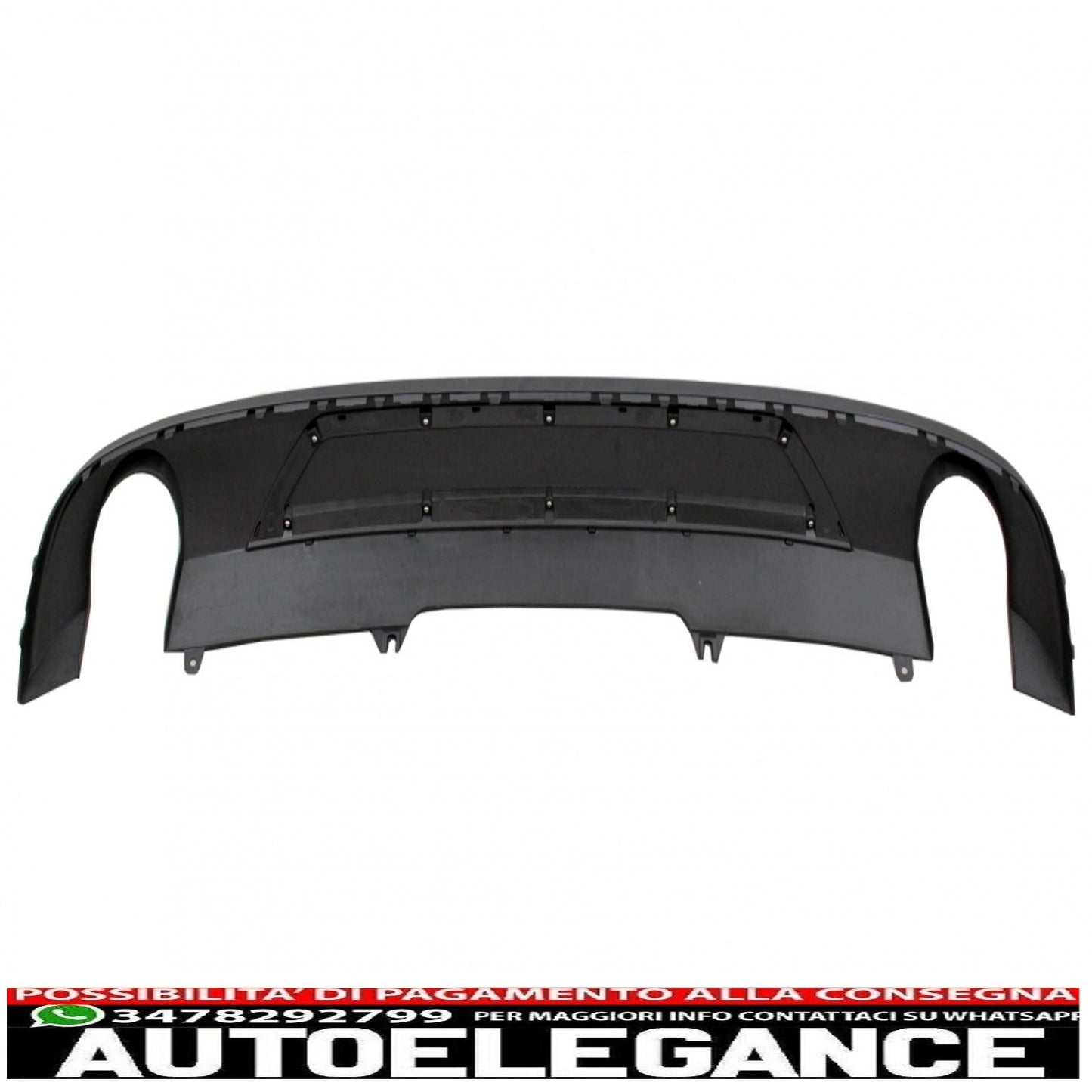 Diffusore mantovana per paraurti posteriore adatto per audi a4 b9 8w (2016-2018) berlina avant sport design per edizione standard nero