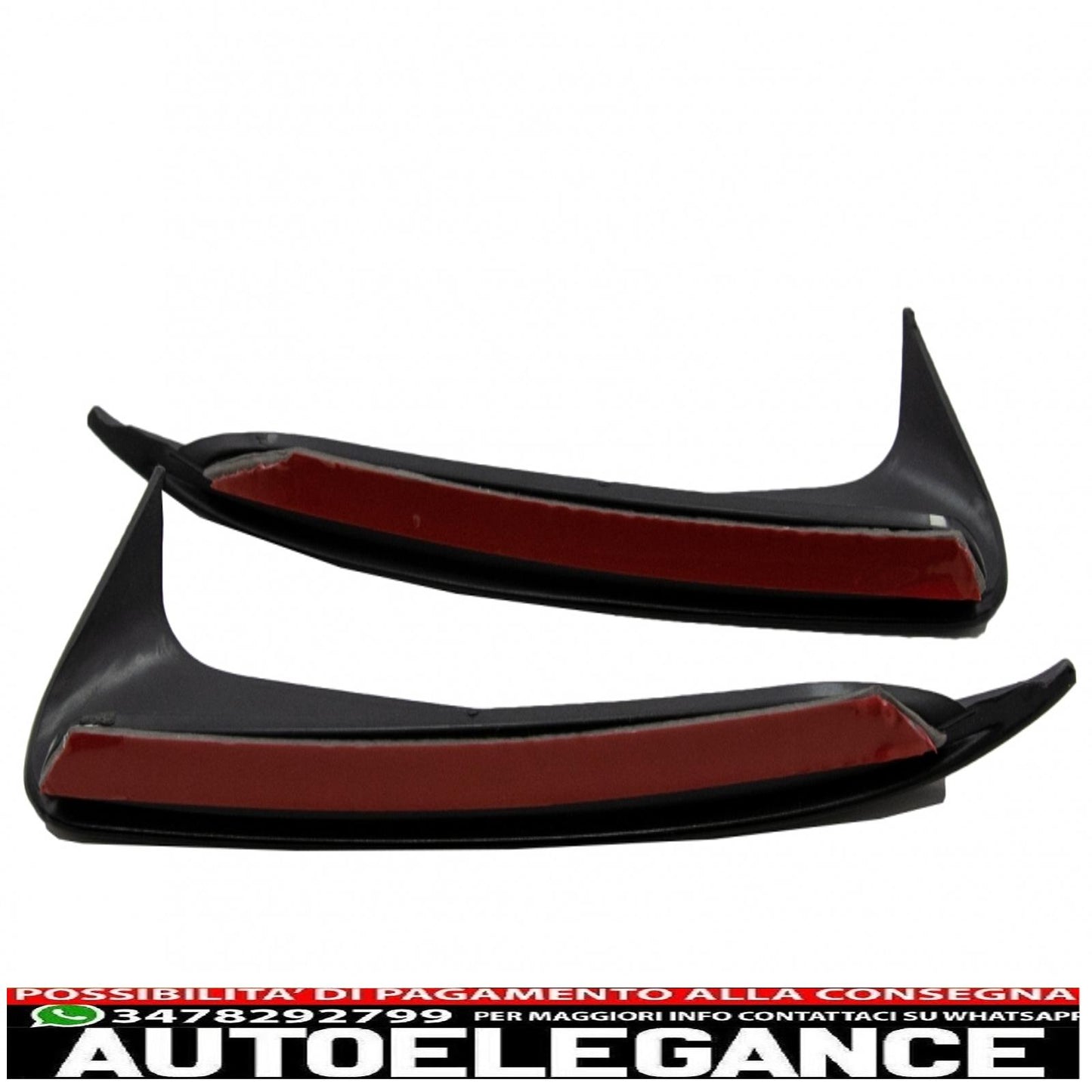 Alette paraurti posteriori alette laterali flic adatte per mercedes classe c w205 (2014-2020) pianoforte nero AUTOELEGANCERICAMBI