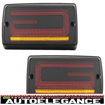 led rear lights light bar suitable for mercedes g class w463 (2008-2017) restyling 2018 dynamic design sequential cornering lights dynamic start smoke