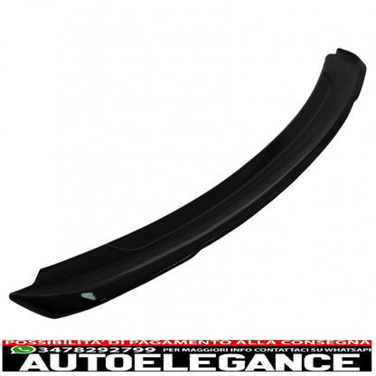 Spoiler per bagagliaio adatto per Ford Mustang MK6 VI sesta generazione (2015-2020) GT350 design nero pianoforte