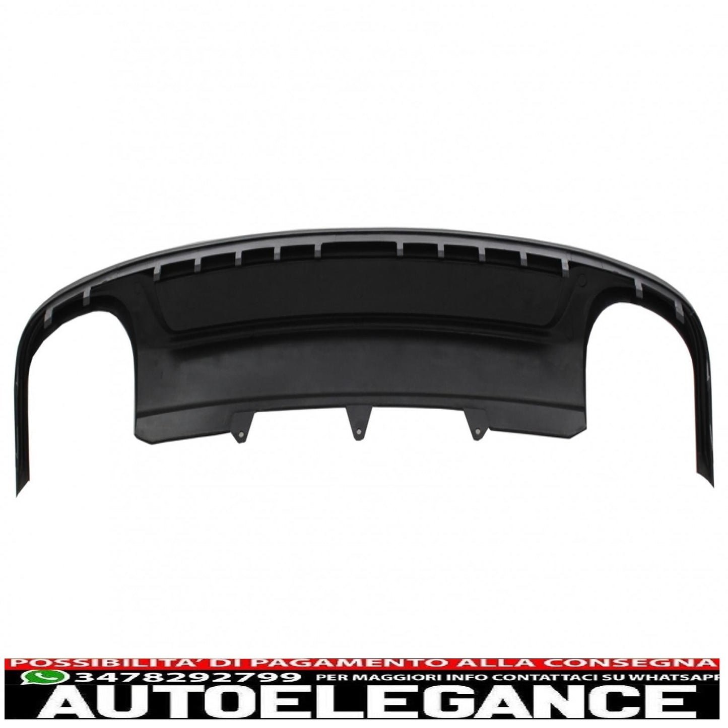 Diffusore d'aria con mantovana per paraurti posteriore adatto per audi a4 b8 facelift limousine avant (2012-2015) solo design s-line paraurti standard