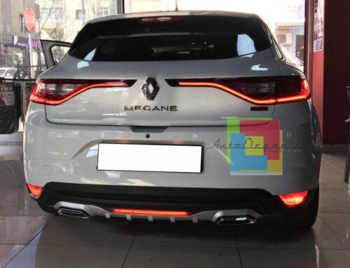 SOTTO PARAURTI POSTERIORE RENAULT MEGANE 4 DIFFUSORE TERMINALI LOOK RS ABS ..-
