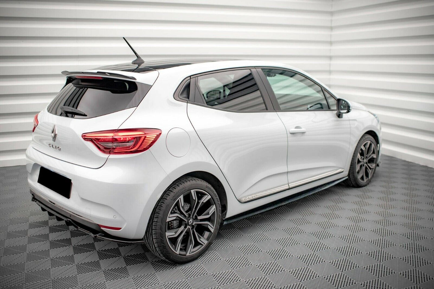 RENAULT CLIO 5 V 2019+ SPOILER SPLITTER UNDER SKIRTS ABS GLOSSY BLACK -1- 0034