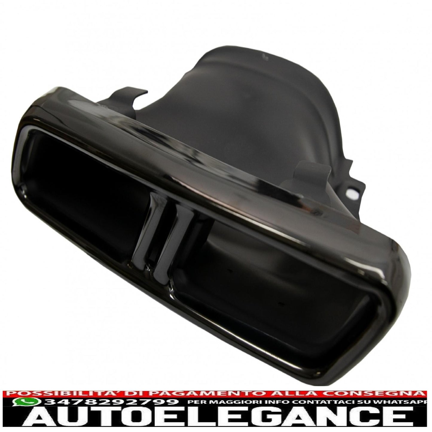 Exhaust tips suitable for mercedes e-class w213 (2016-up) e63 s design glc suv x253 glc coupe c253 (2015-2017) black
