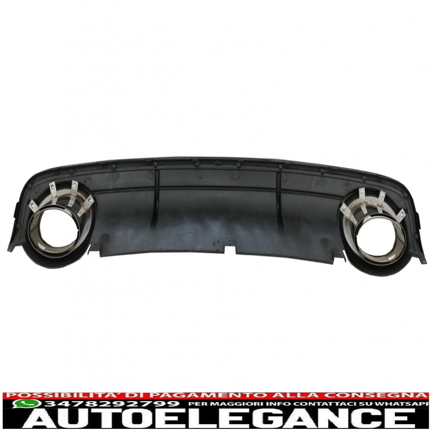 Rear bumper valance air diffuser suitable for audi a6 c6 4f (2004-2008) saloon avant rs design black