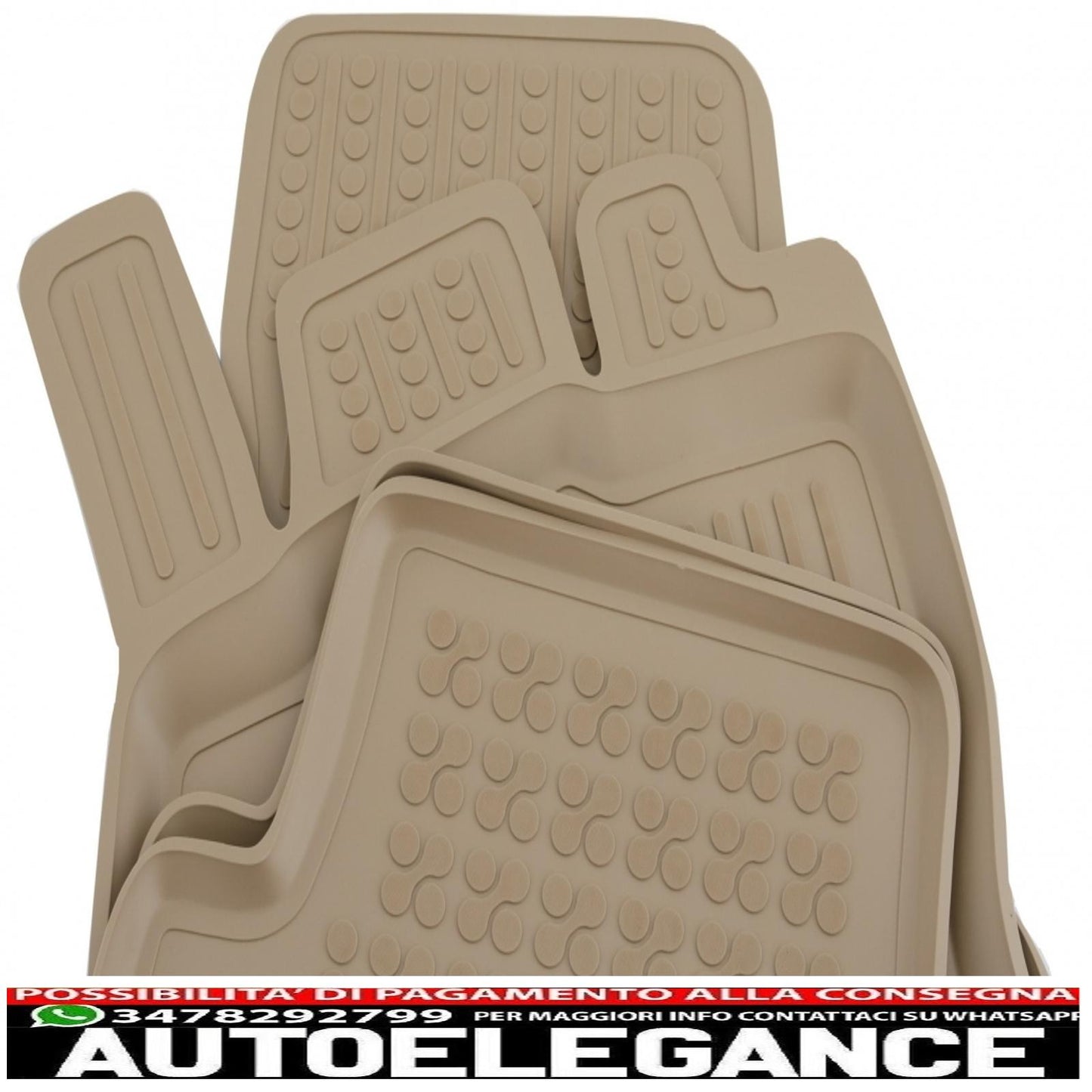 Beige black rubber mat suitable for vw passat b8 (2014-up) 
