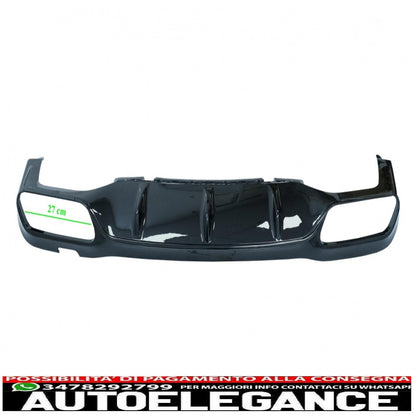 Diffusore d'aria per paraurti posteriore adatto per mercedes classe e w213 sport line (2016-2019) e63 design nero pianoforte