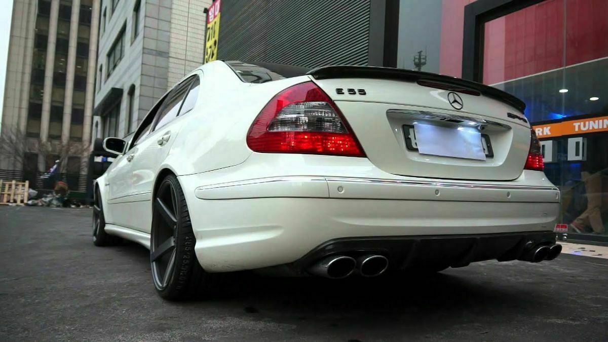 SPOILER ADATTO PER MERCEDES CLASSE E W211 BERLINA 2003-2008 NERO LUCIDO