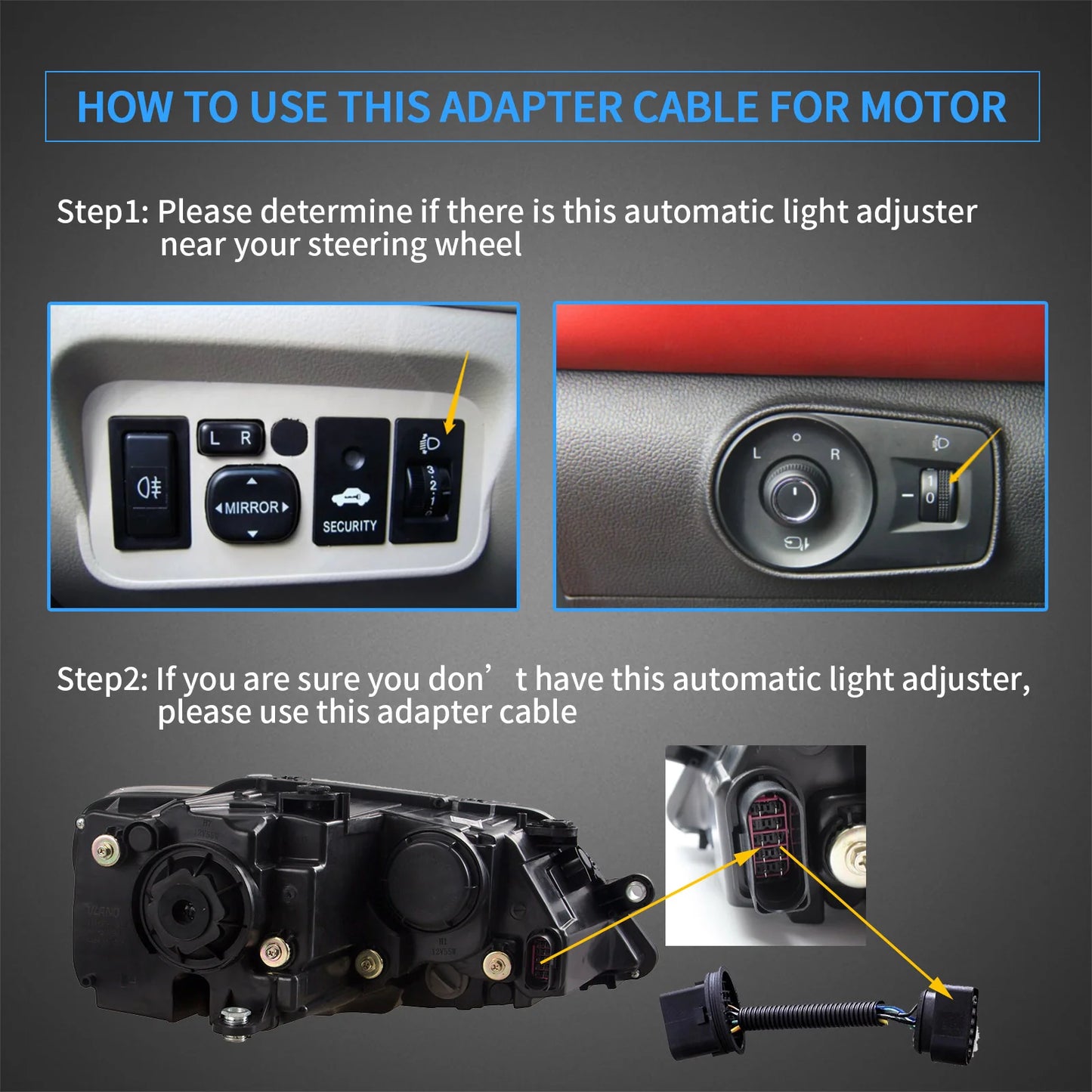 Double Beam Headlights for Volkswagen Jetta / Sagitar (NOT GLI) 2012-2018 (Bulbs Not Included) 