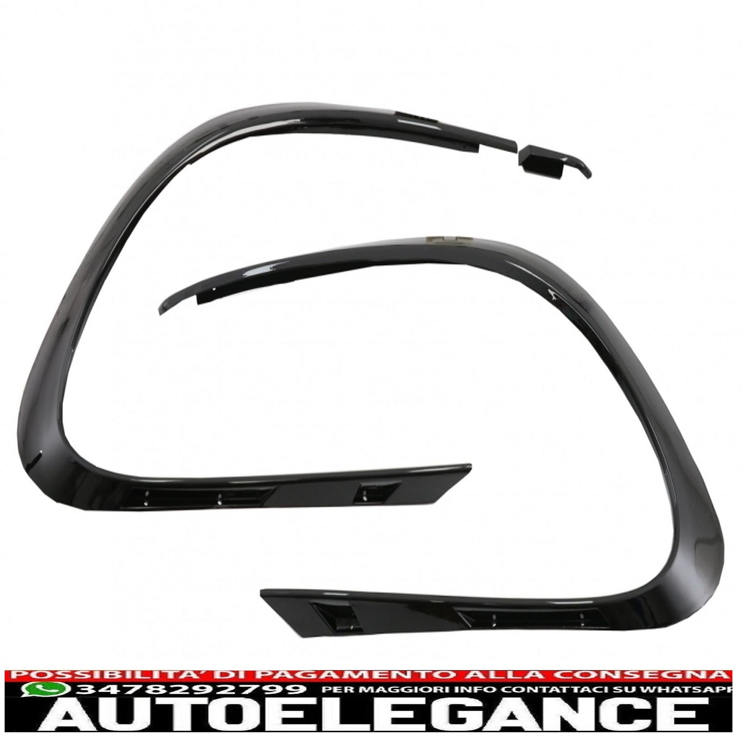 Front bumper splitter fins aerodynamic conversion kit suitable for mercedes cla w117 facelift (2016-2018) cla45 design canard piano black