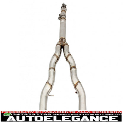complete exhaust system suitable for bmw 5 series f10 (2011-2016) petrol 1.6/2.0 l 520i n2b20/nb20b16 / 528i nb20b20 turbo i4 twin double tailpipes m5 m sport design with Valvetronic