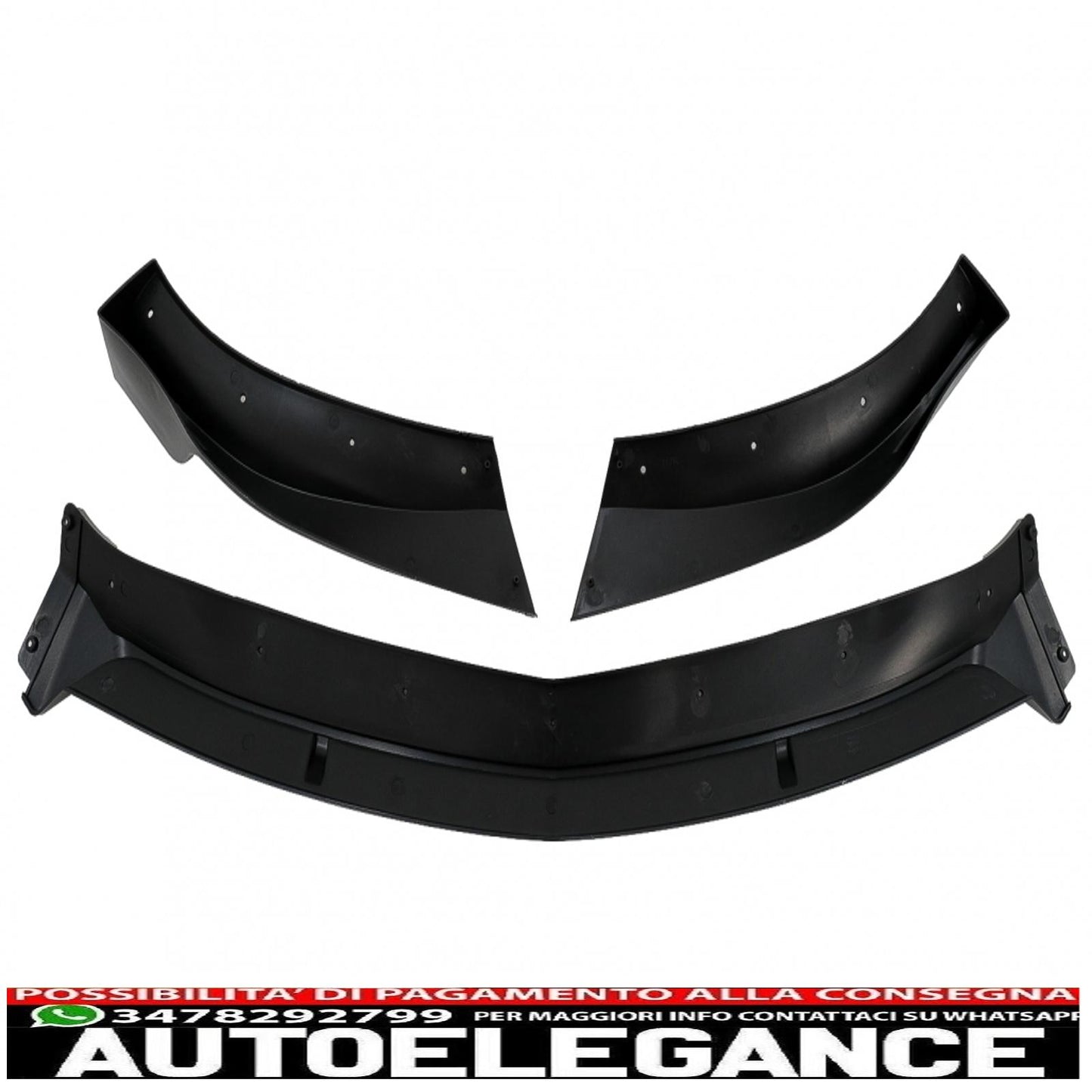 Front Bumper Spoiler Lip Extension Fit For Mercedes CLA C117 X117 Sport Line (2016-2018) Piano Black 