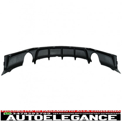 paraurti posteriore spoiler mantovana diffusore doppia uscita per scarico singolo adatto per bmw serie 3 f30 f31 (2011-2019) m performance design rivestimento in pellicola di carbonio