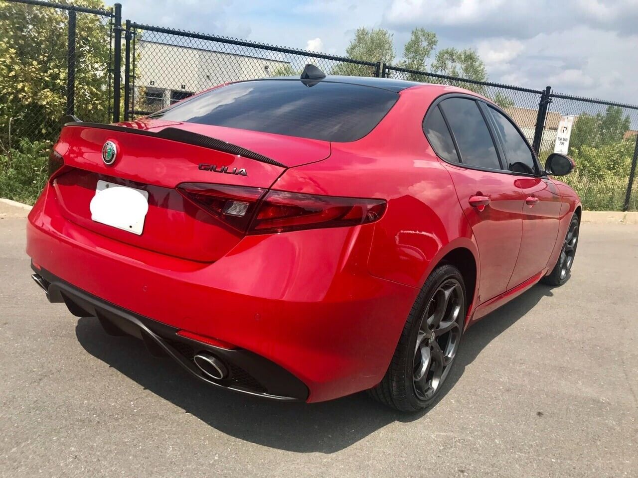 DAM SOTTO PARAURTI ALFA ROMEO GIULIA DIFFUSORE POSTERIORE TERMINALI NERI 0855 08