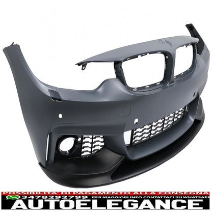 complete body kit suitable for bmw 4 series f36 gran coupe (2013-2019) m performance design double single exit black 