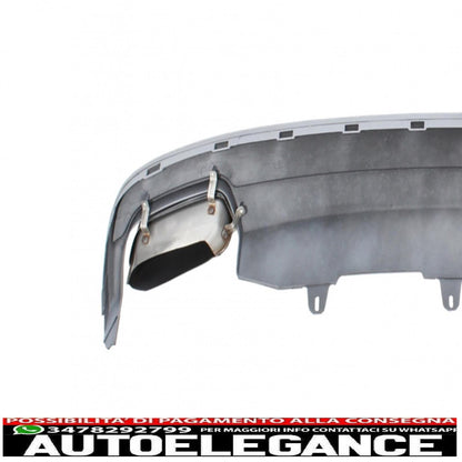 Diffusore mantovana paraurti posteriore con terminali di scarico adatto per audi a6 4g limousine (2011-2014) look restyling