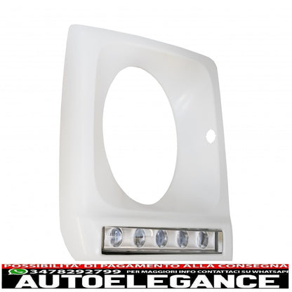Copri fari con led drl luci di marcia diurna adatti per mercedes classe g w463 (1989-up) g65 design cromato AUTOELEGANCERICAMBI