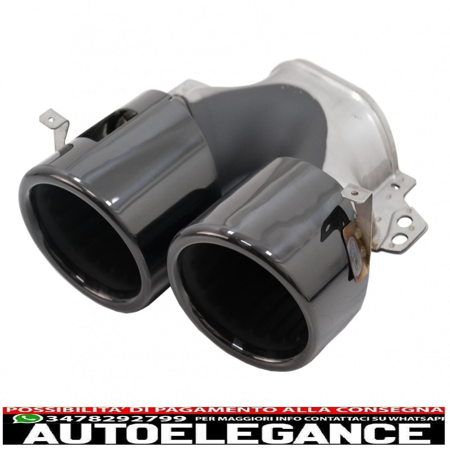Exhaust pipes suitable for mercedes a-class w177 cla ii x118 c118 gla suv h247 glb suv x247 35 amg / 45 amg (2018-) 45s design black 