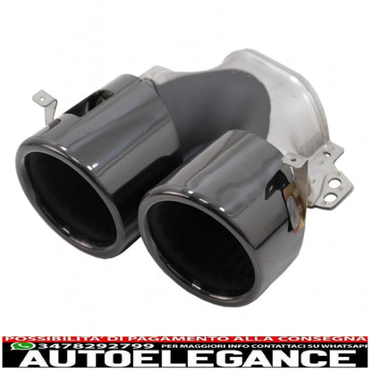 Exhaust pipes suitable for mercedes a-class w177 cla ii x118 c118 gla suv h247 glb suv x247 35 amg / 45 amg (2018-) 45s design black 