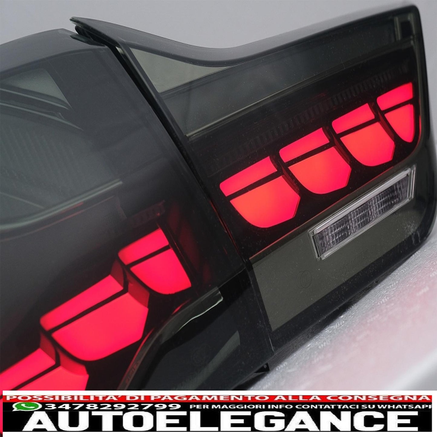 fanali posteriori oled adatti per bmw serie 4 f32 f33 f36 m4 f82 f83 (2013-03.2019) fumo rosso con luce di svolta sequenziale dinamica