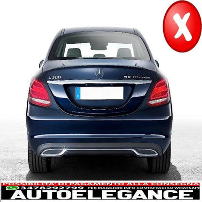 Copri terminali marmitta neri adatti per mercedes classe c w205 s65 e65 gle w166 x166 glc w253 design sportivo AUTOELEGANCERICAMBI