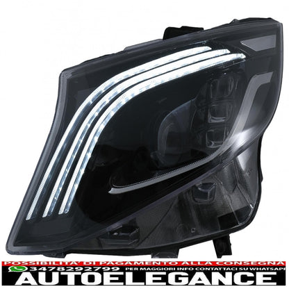 fari full led adatti per mercedes classe v w447 (2016-2020) neri