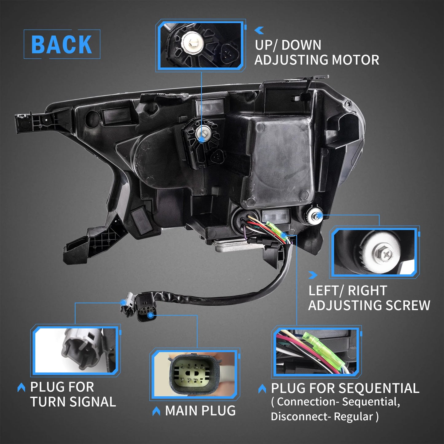 Fari a LED per Ford Ranger Start UP Animation DRL 2015-2022 (per la versione internazionale)