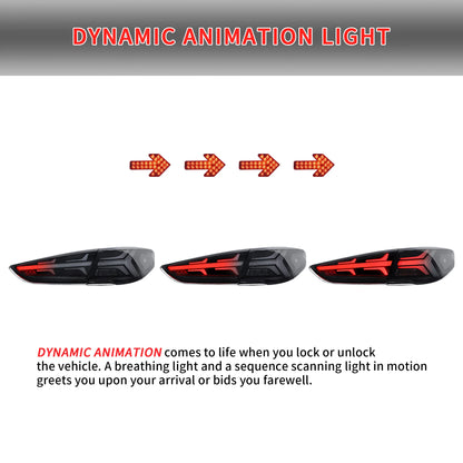 Luci posteriori a LED per Hyundai Sonata 2018 2019 con animazione di avvio DRL indicatore sequenziale