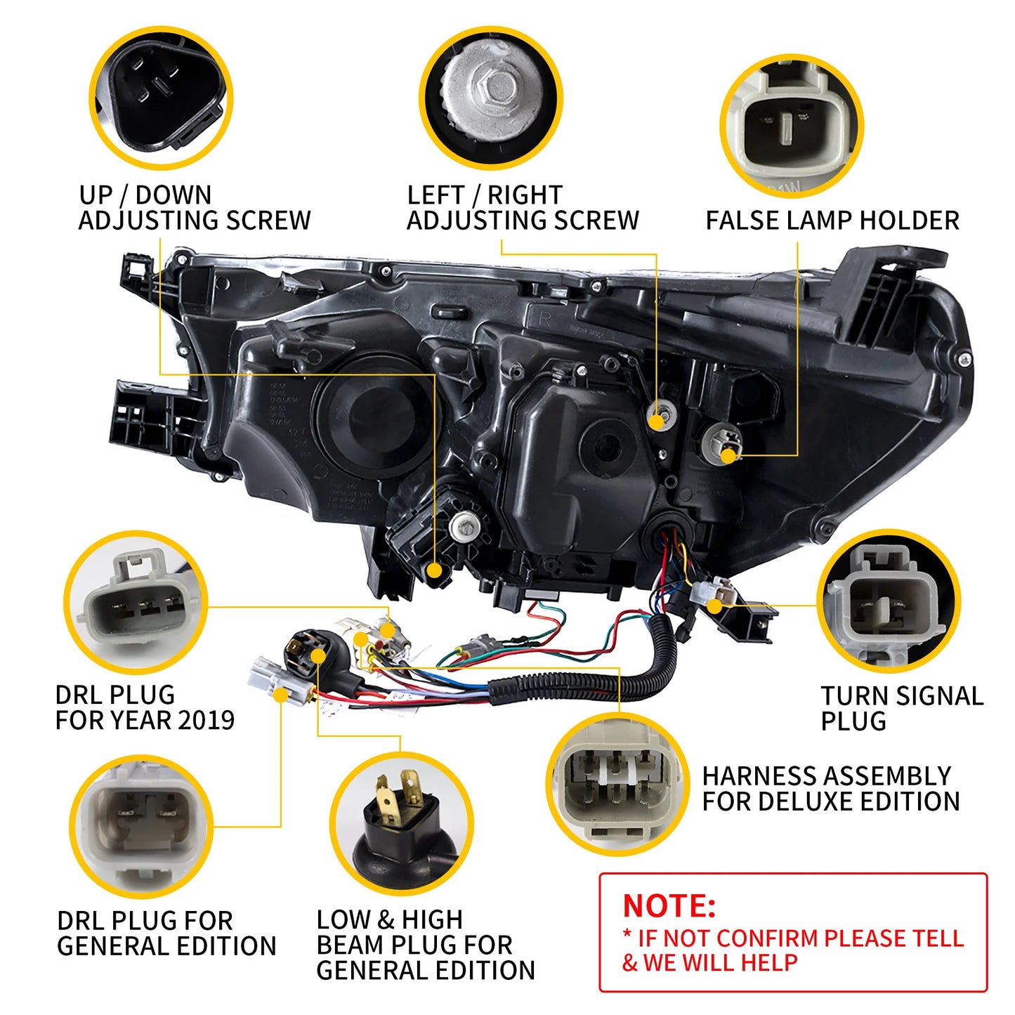 Fari a LED per Toyota Hilux Vigo Revo 2015-2019 con illuminazione di cortesia dinamica