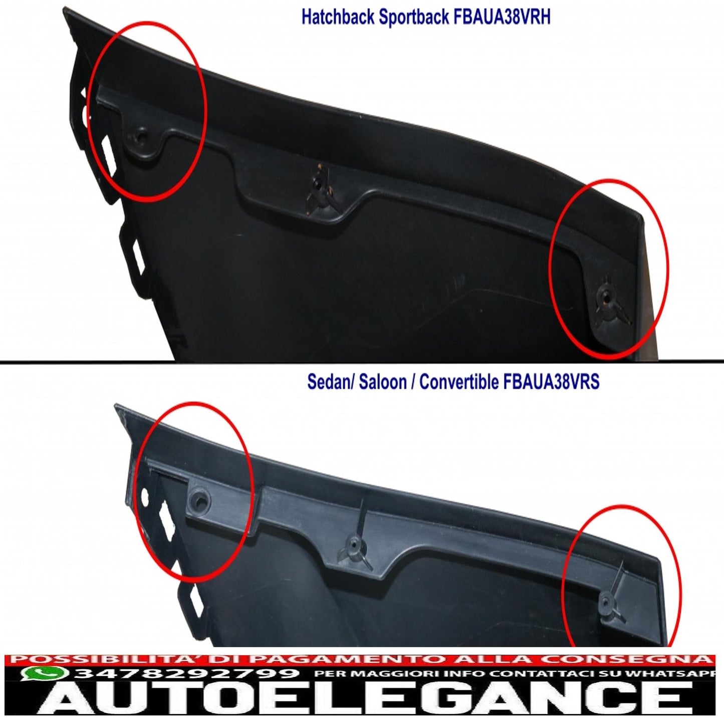 front bumper suitable for audi a3 8v (2012-2015) hatchback sportback rs3 design black gloss 