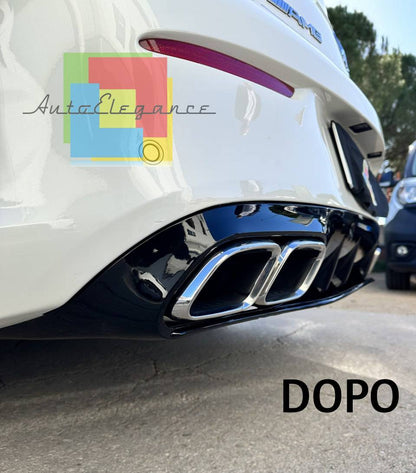 DIFFUSER SUITABLE FOR MERCEDES C CLASS C205 COUPE 2015-2020 AMG LOOK C63 