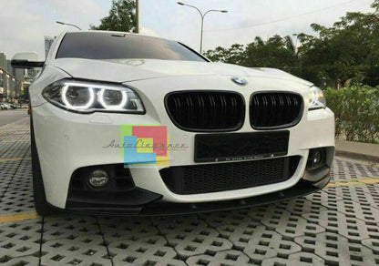 BMW 5 SERIES F10 F11 FRONT BUMPER SPLITTER MATT BLACK M BLADE 0133